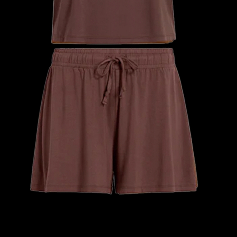 New Nuuds Pajama Shorts Coffee Small